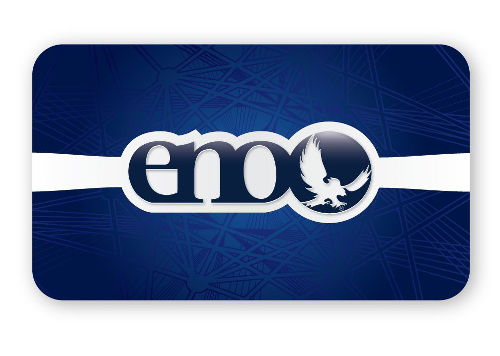 A studio image of an ENO gift card.